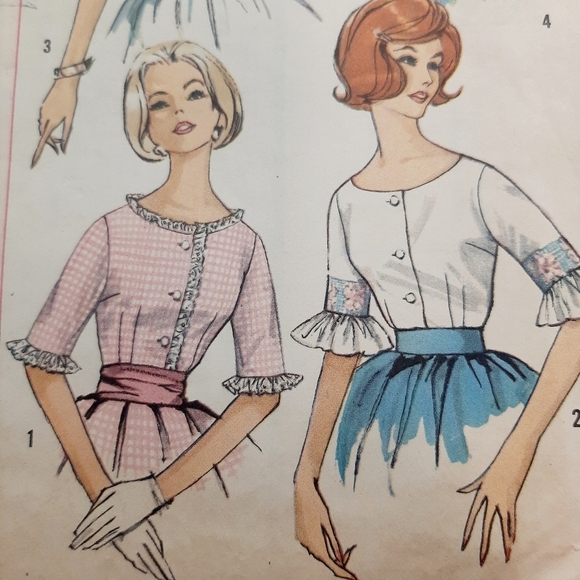 VTG 60 's SIMPLICITY BLOUSE PATTERN # 3928 - Picture 3 of 9